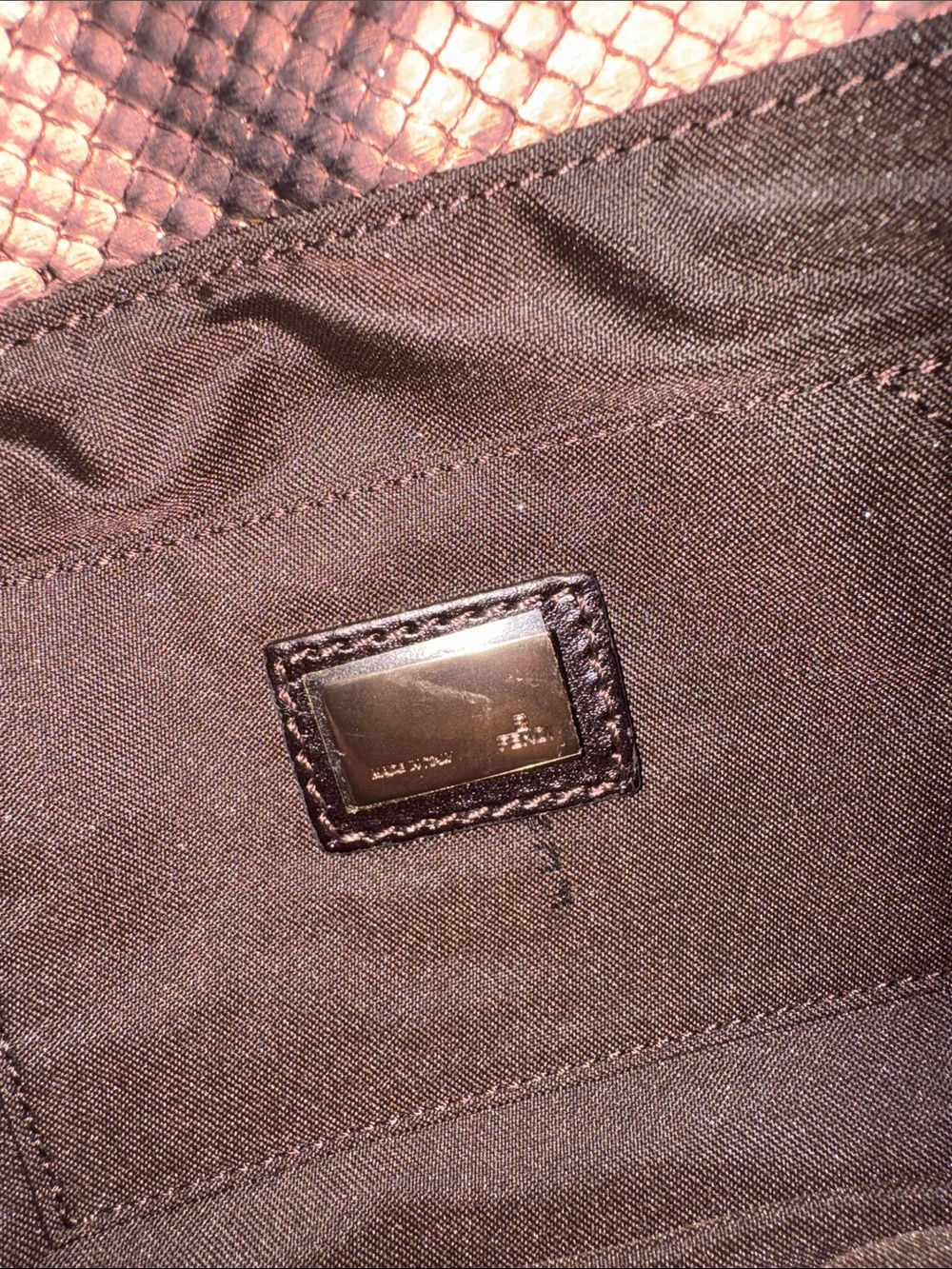 Fendi Bolso Python Metallic Bag - Picture 6 of 10